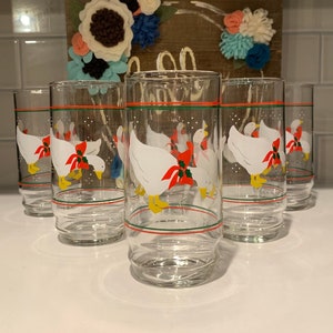 Vintage Geese Drinkware  | Geese Table Decor