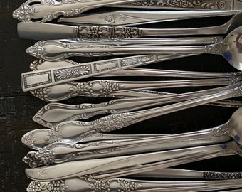 Mismatched Stainless Steel Iced Tea Spoons | Ice Cream Party Spoons | Root Beer Float Spoons | Mismatched  Sundae Spoons