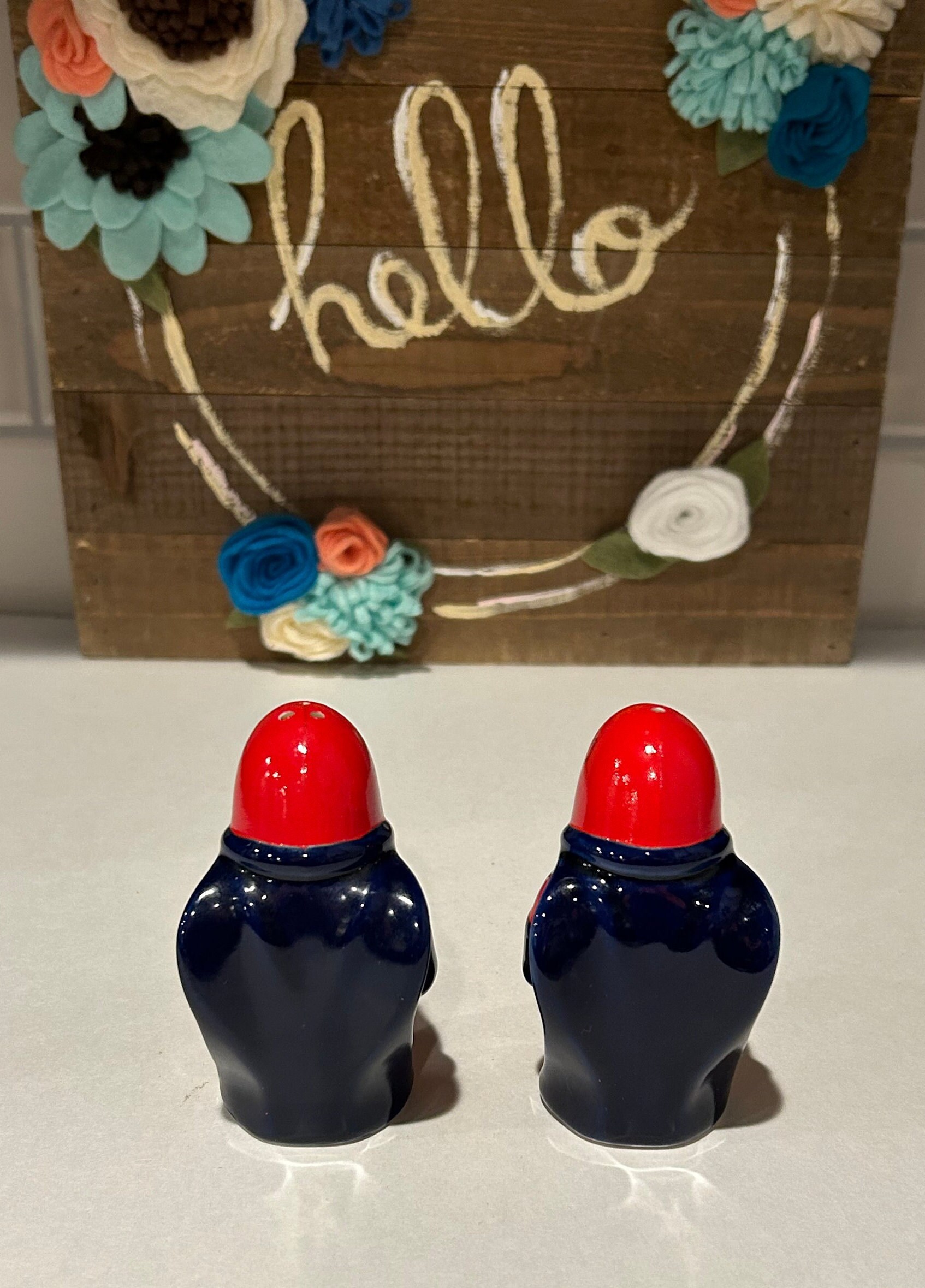 Ceramarte Budweiser Bud Man Salt & Pepper Shakers