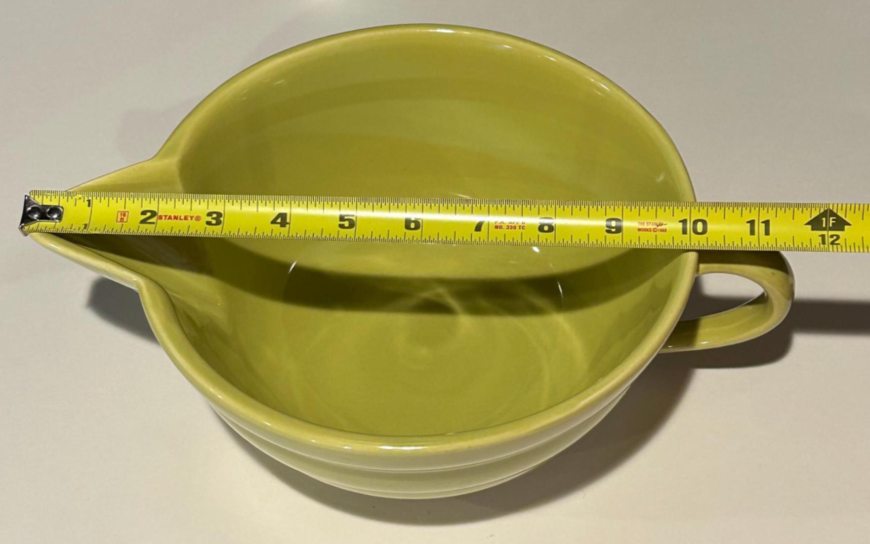 Vintage Bauer Pottery Chartreuse Gloss Pastel Batter Bowl - Etsy