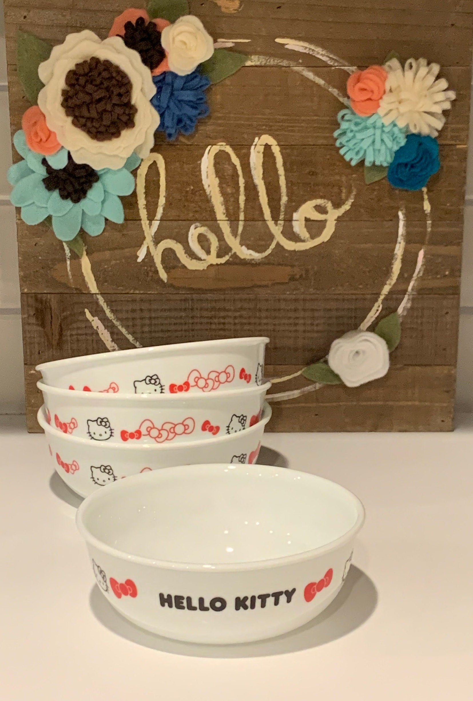 Corelle Hello Kitty Cereal Bowls Etsy