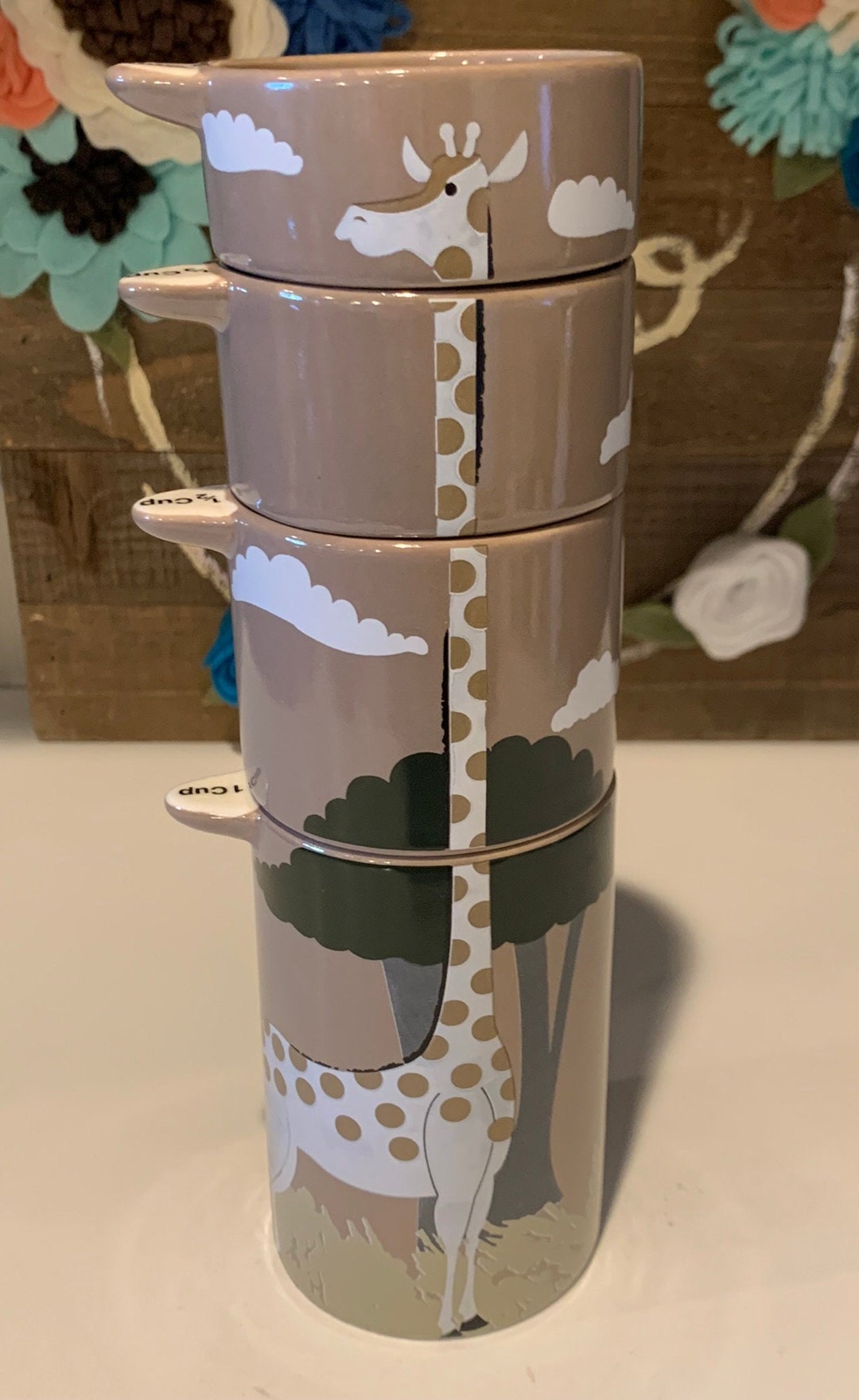 Giraffe Stacking Measuring Cups Stacking Measuring Giraffe Etsy