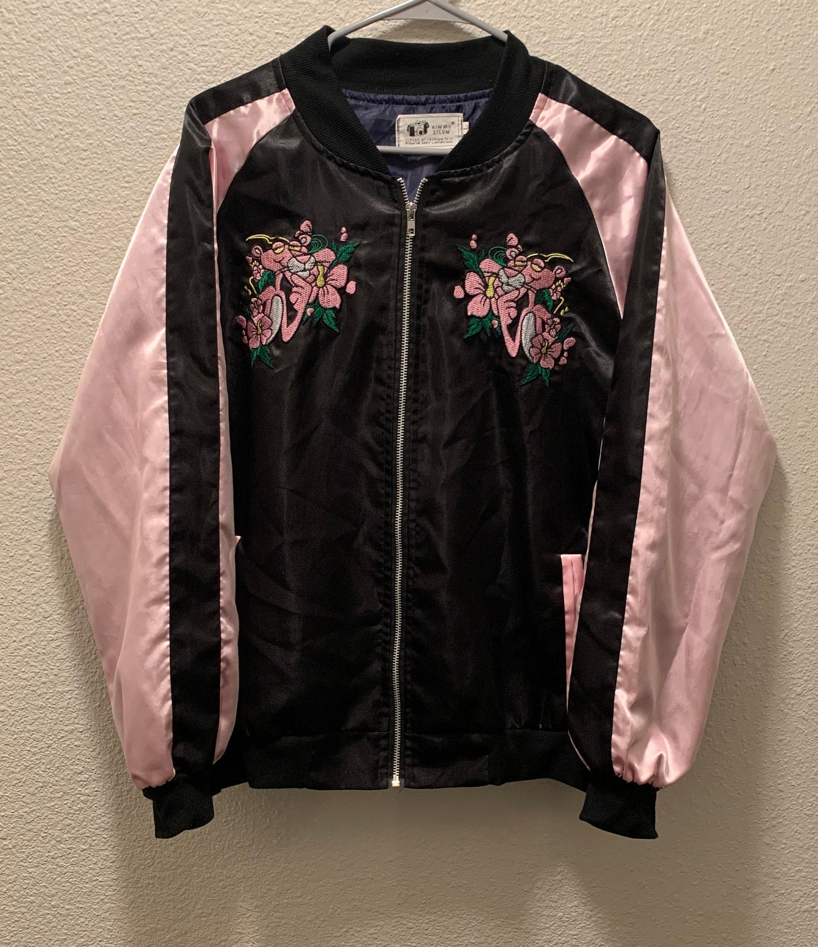 Pink Panther Charm Satin Jacket size 
