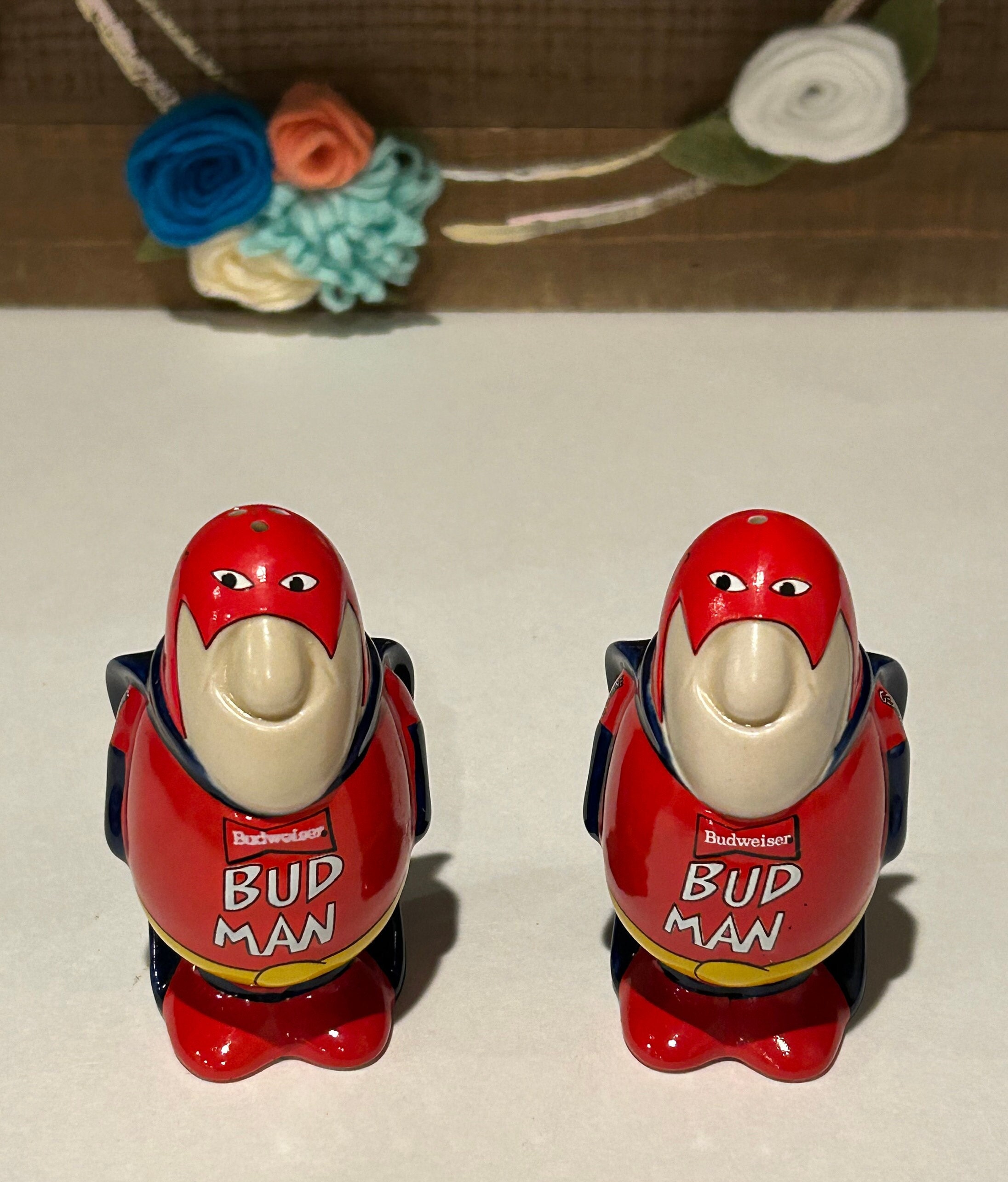 Budweiser Bud Man Salt & Pepper Shakers | Budweiser Beer