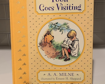 Libro infantil vintage de Winnie Pooh: Pooh va de visita