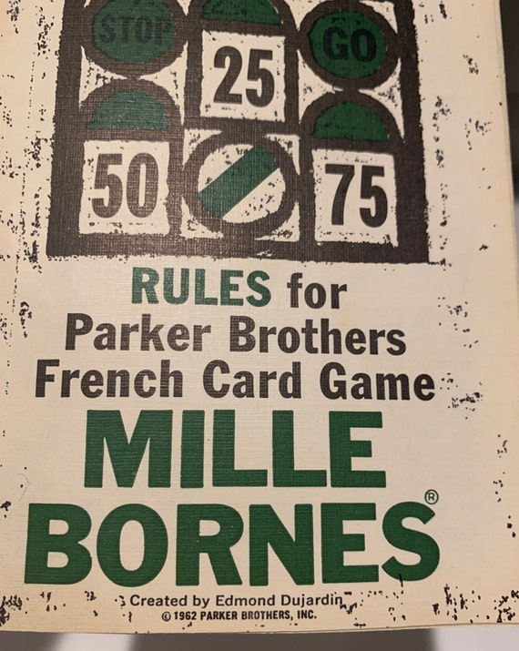 Mille Bornes - French Card Game by Parker Brothers From 1962 - Etsy