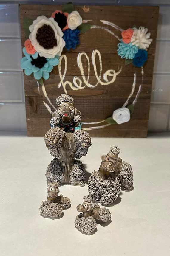 50s スパゲッティー プードル　陶器　置物 ヴィンテージ 50´s✩.*˚Vintageスパゲティプードル | あんちーくKIDAN STORE