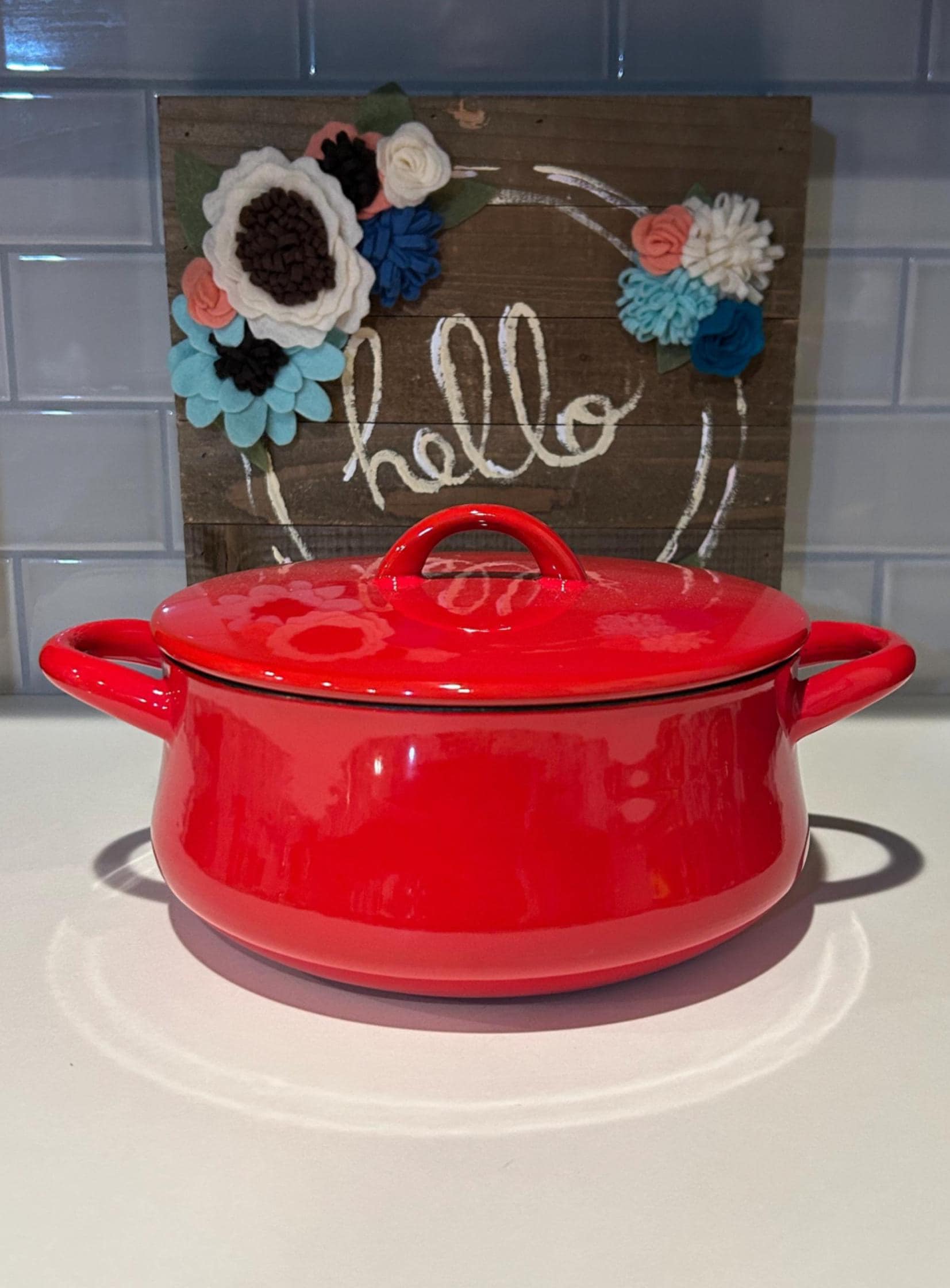 DANSK Red Enamel Casserole Bistro Pot | Vintage DANSK Cookware - Etsy