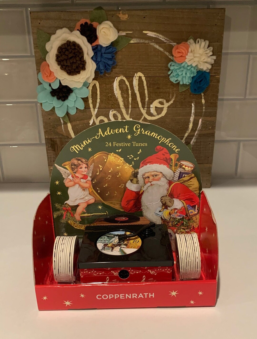 Mini Gramophone Advent Calendar Musical Christmas Decor Etsy Canada