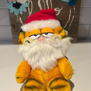 Santa Garfield Plush | Collectable Garfield as Santa Plush | Garfield Lover Gifts