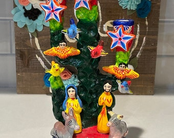 Tree of Life Candle Holder | Mexican Folk Art Candle Holder | Collectable Candle Holders