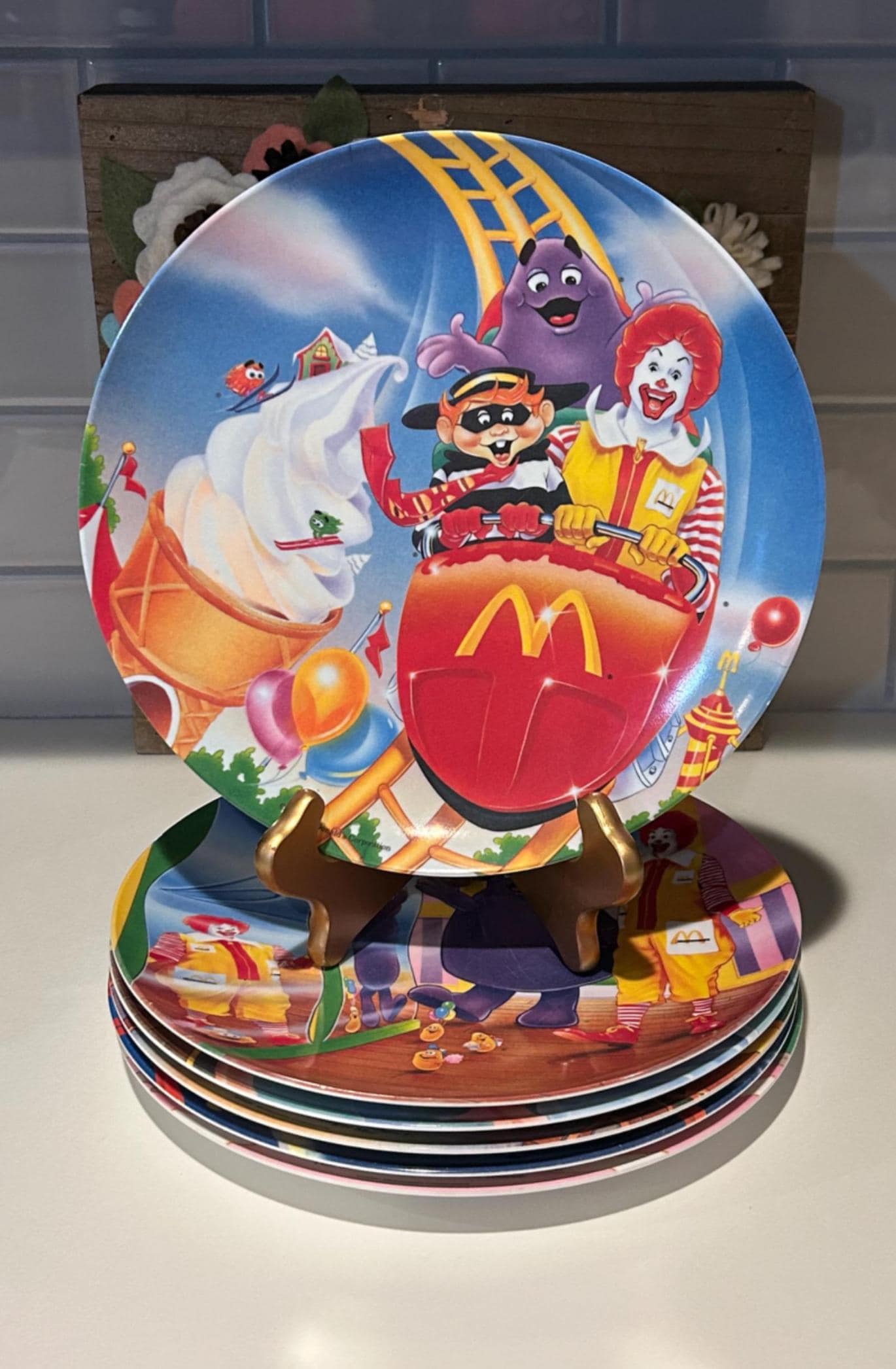 Mcdonald's Amusement Park Plate Set | Mcdonald's Melamine