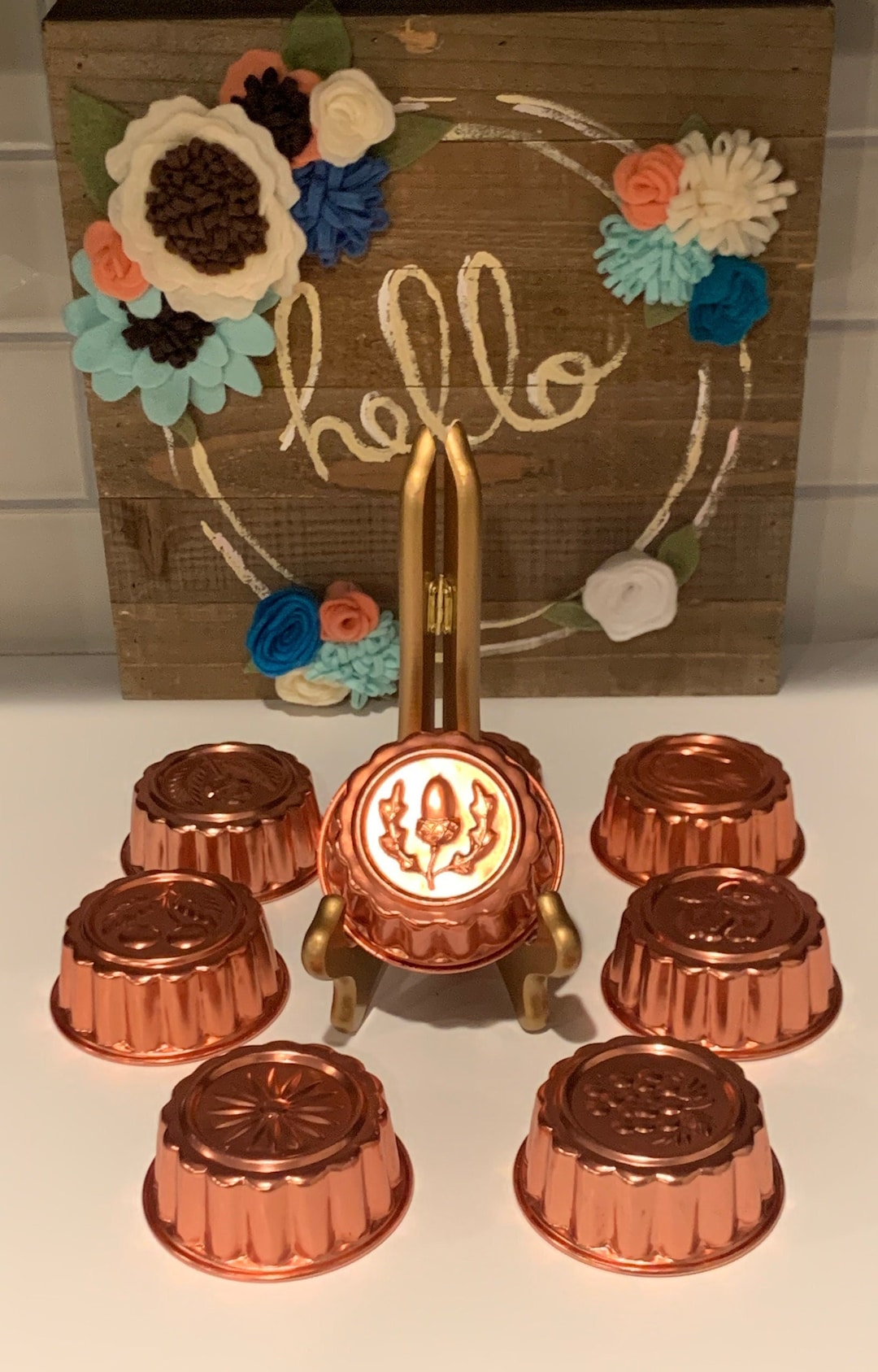 Vintage Copper Jello Molds Copper Kitchen Decor Copper Fruit Jello Molds Etsy