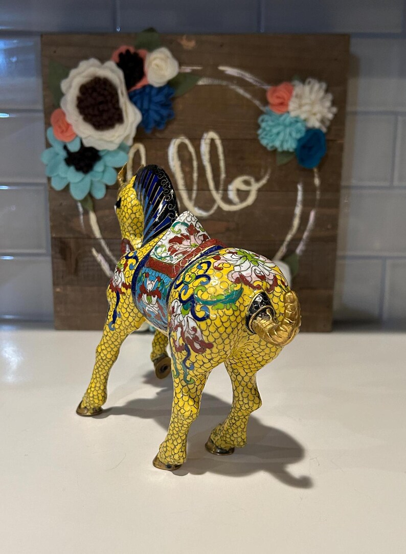 Figurine Vintage Cochon Chinois – Cloisonné – Fait Main – Neuf