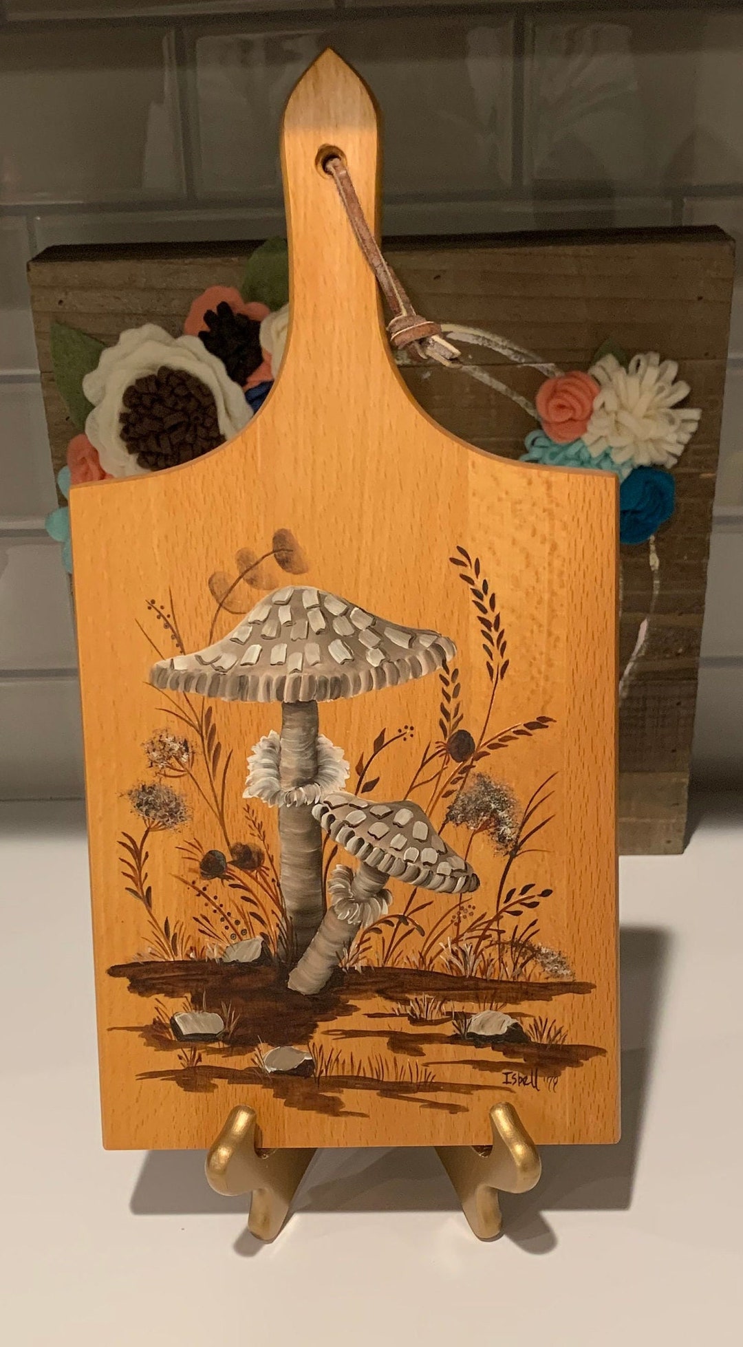 Mushroom Kitchen Decor Mushroom Wood Mushroom Folk Art Mushroom Home ...