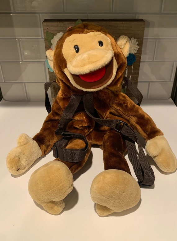 Vintage Curious George Puppet Backpack
