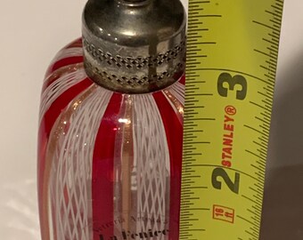 赤と白のストライプ柄ムラーノガラス香水瓶 | イタリア製 - Etsy 日本