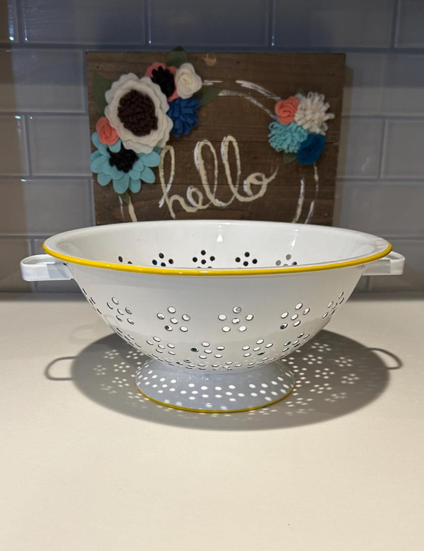 ヴィンテージ 琺瑯 ザル 花柄 ソ連製 アンティーク キッチン雑貨 ヴィンテージ 琺瑯 ザル 花柄 ソ連製 アンティーク キッチン雑貨