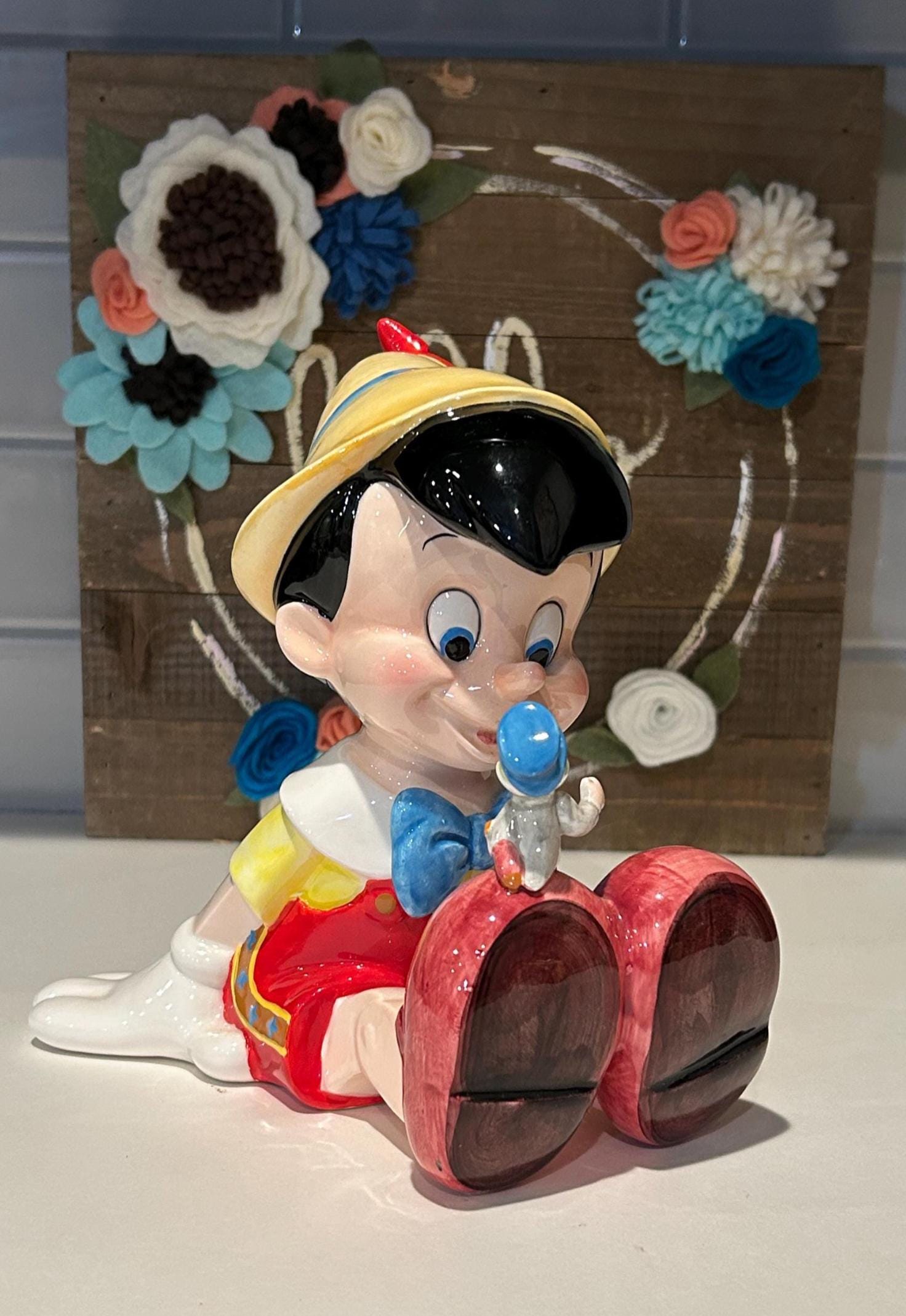 Vintage Schmid Disney Pinocchio Porcelain Music Box 