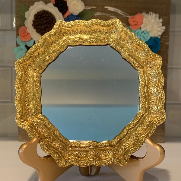 Gold Mirror Small Etsy