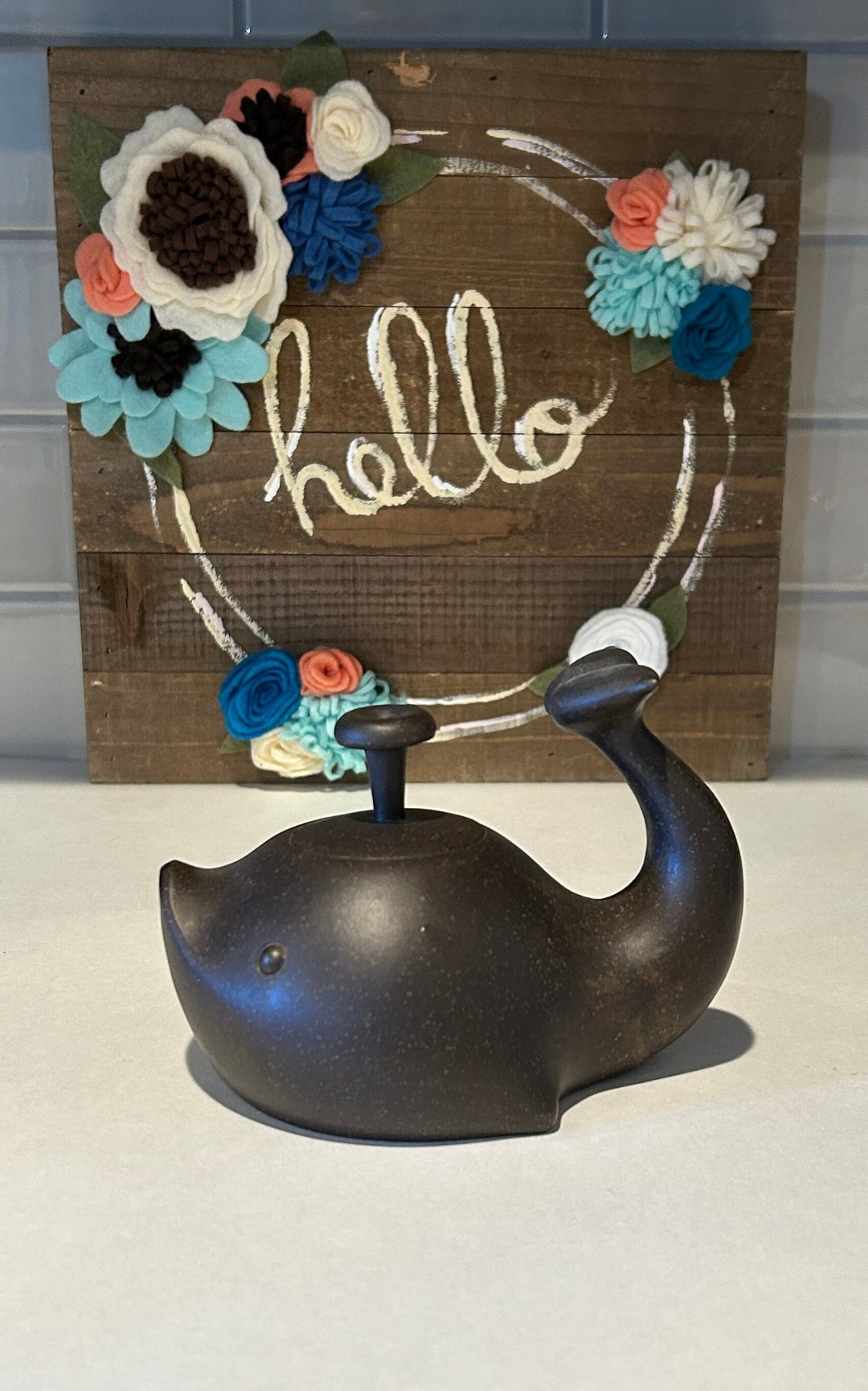Black Baleen Whale Yixing Clay Teapot Whale Lover Gift Whale Kitchen