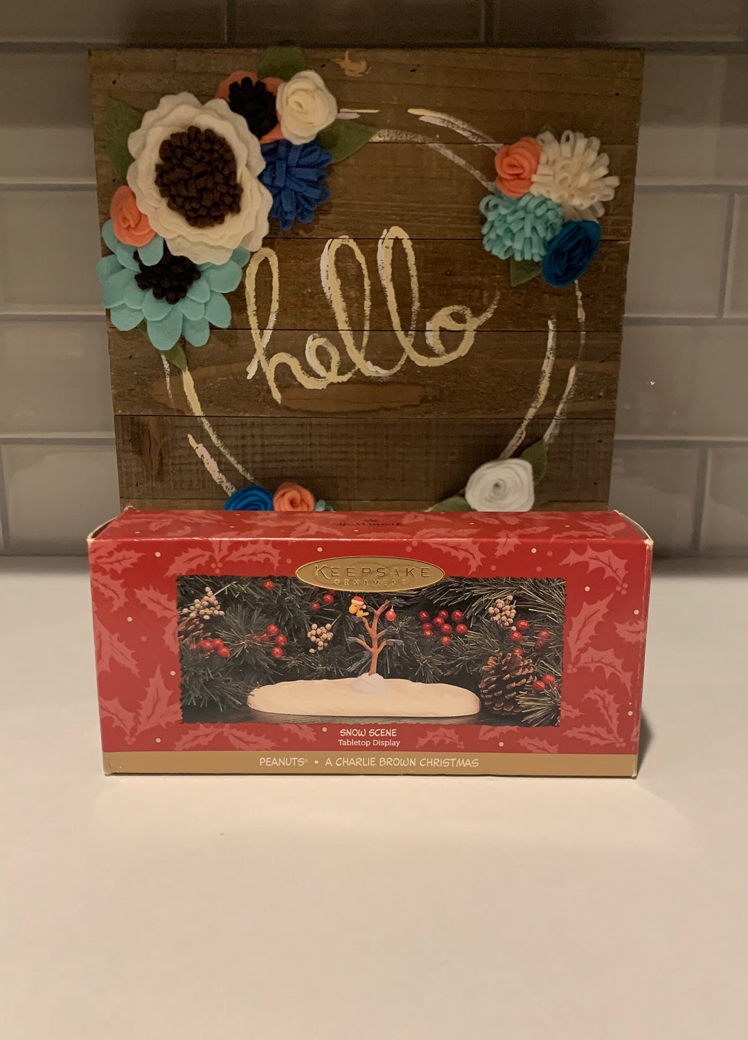 Vintage Woodstock Snow Scene Tabletop Display A Charlie Brown Christmas