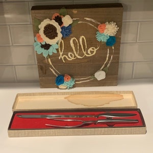 GERBER Carving Serving Set Little Snick Siegfried Knife Fork Utensils | Collectable GERBER Carving Utensils