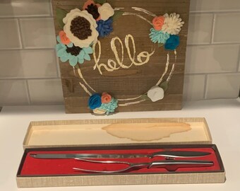 Vintage GERBER Carving Set: Little Snick Siegfried Knife & Fork