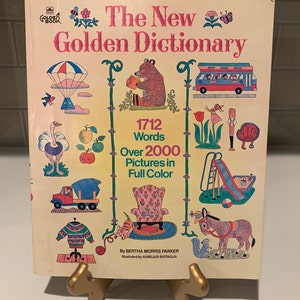 Children's Illustrated Dictionary, The New Golden Dictionary | Vintage Children’s Reference Dictionary