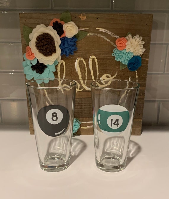 Eight Ball Drinking Glasses by Libbey Glass Etsy