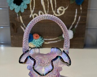 フェントン ピンクキャベッジローズバスケット：エボニークレスト