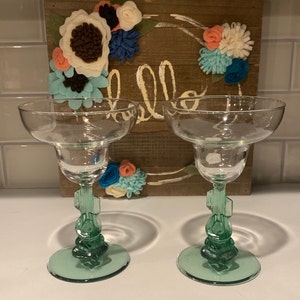 Margarita Glass | Green Stem Margarita Glasses