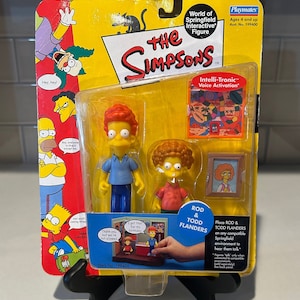 Simpsons  Playmates Action Figure Series 9 Rod & Todd Flanders | Bart Simpson Collectables | Bart Simpson Lover Gift