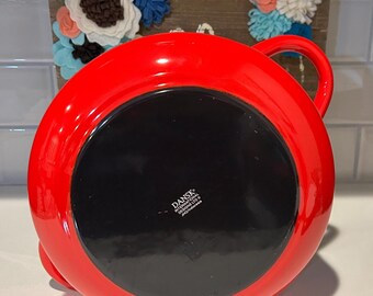 DANSK Red Enamel Casserole Bistro Pot | Vintage DANSK Cookware - Etsy