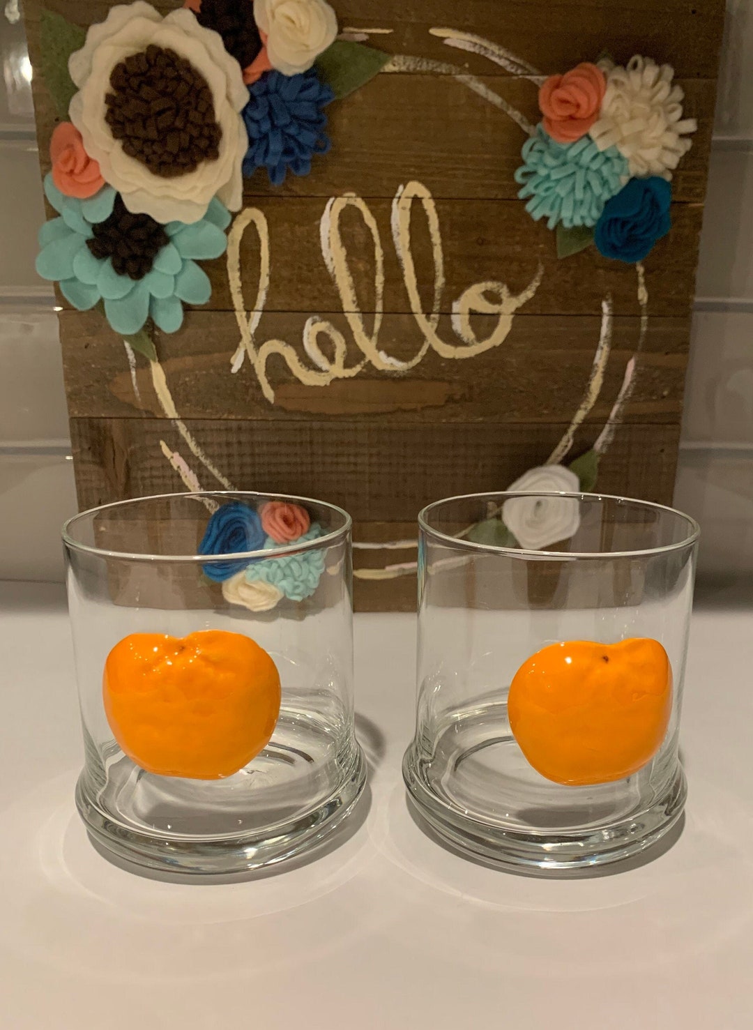 Juice Glasses Fun Drinking Glasses Drinking Glass With Oranges Cocktail ...