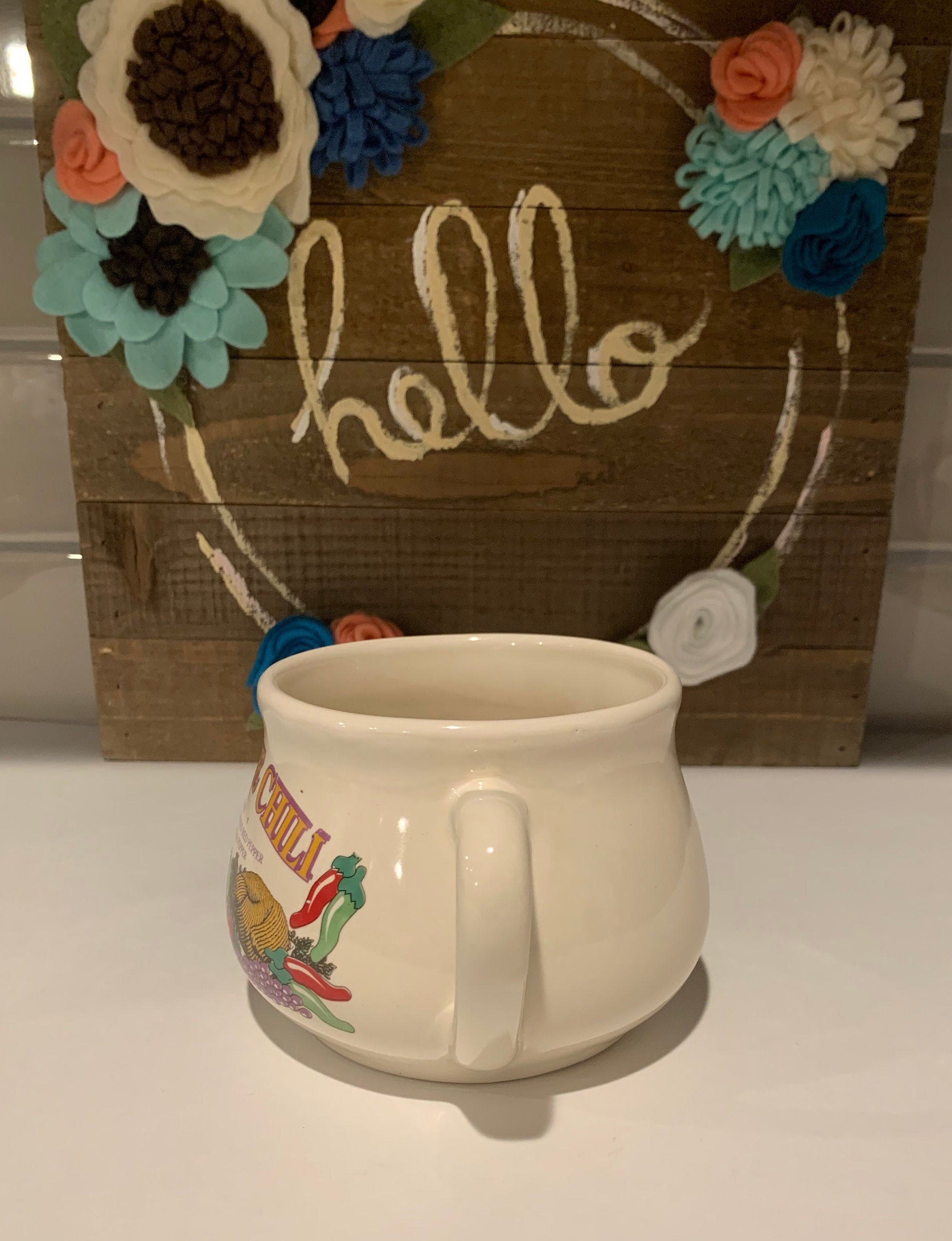 Vintage Chili Recipe Mug / Handled Chili Recipe Mug / Chili Etsy