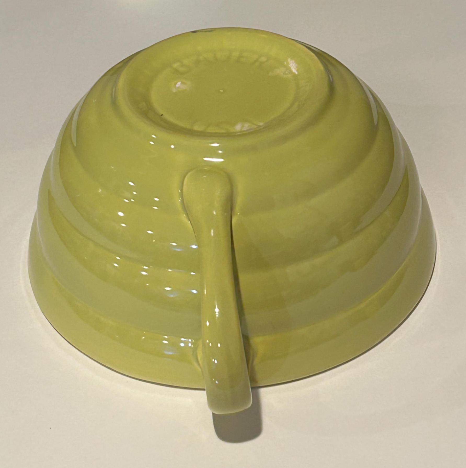 Vintage Bauer Pottery Chartreuse Gloss Pastel Batter Bowl - Etsy