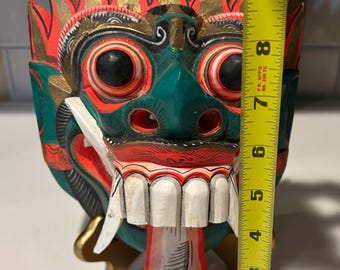 インドネシア バリ島 ランダ木製マスク |民芸ウォールアート - Etsy 日本