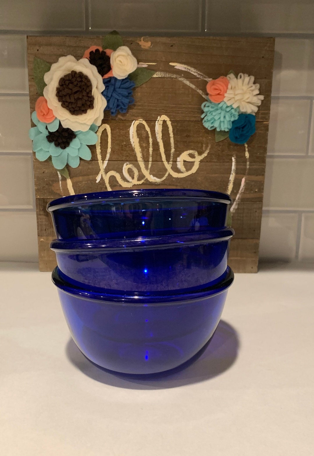 Luminarc France Cobalt Blue Cereal Bowls Cobalt Blue Glass Cereal Bowls