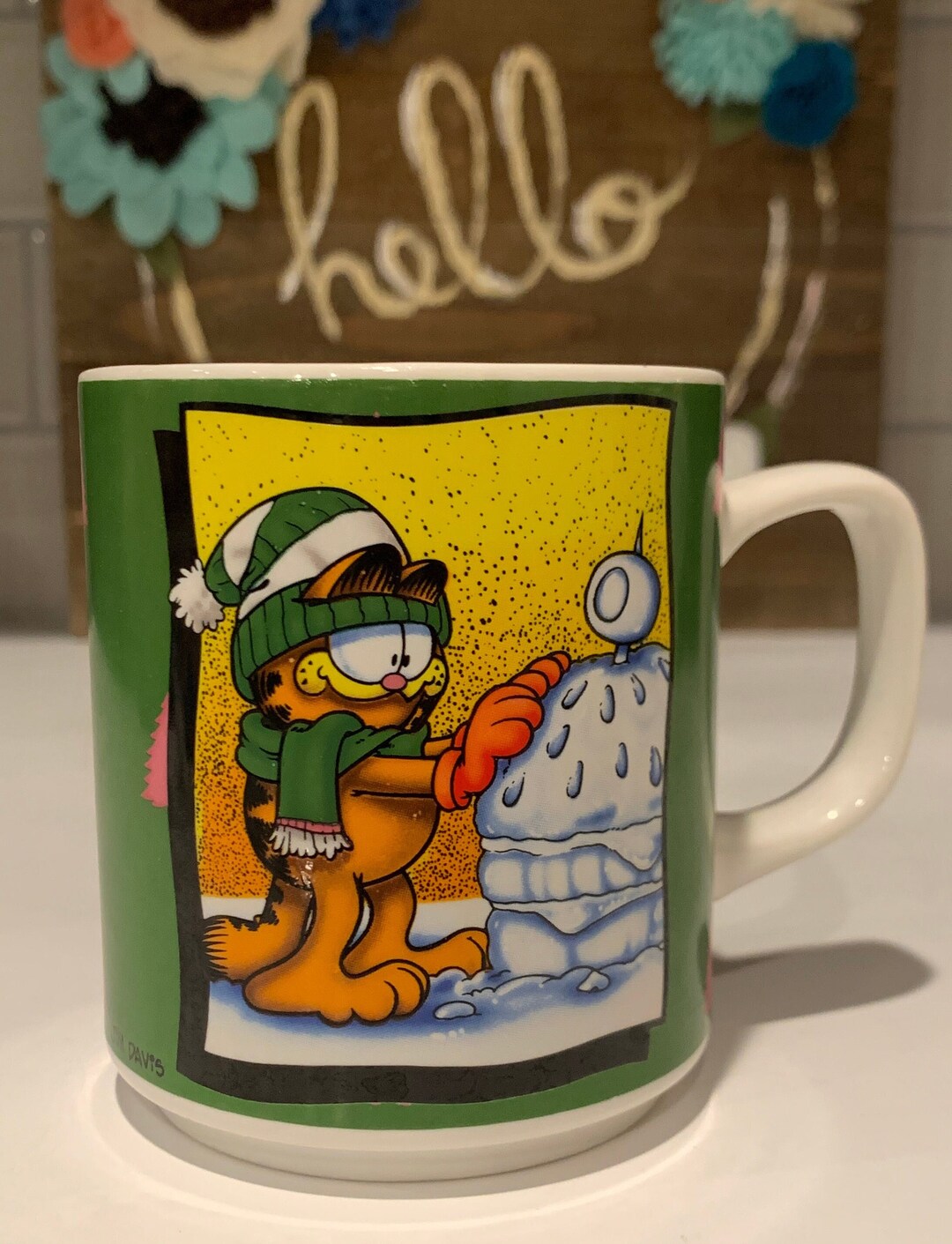 Vintage Garfield Winter Coffee Mug Collectable Garfield Coffee Mug - Etsy