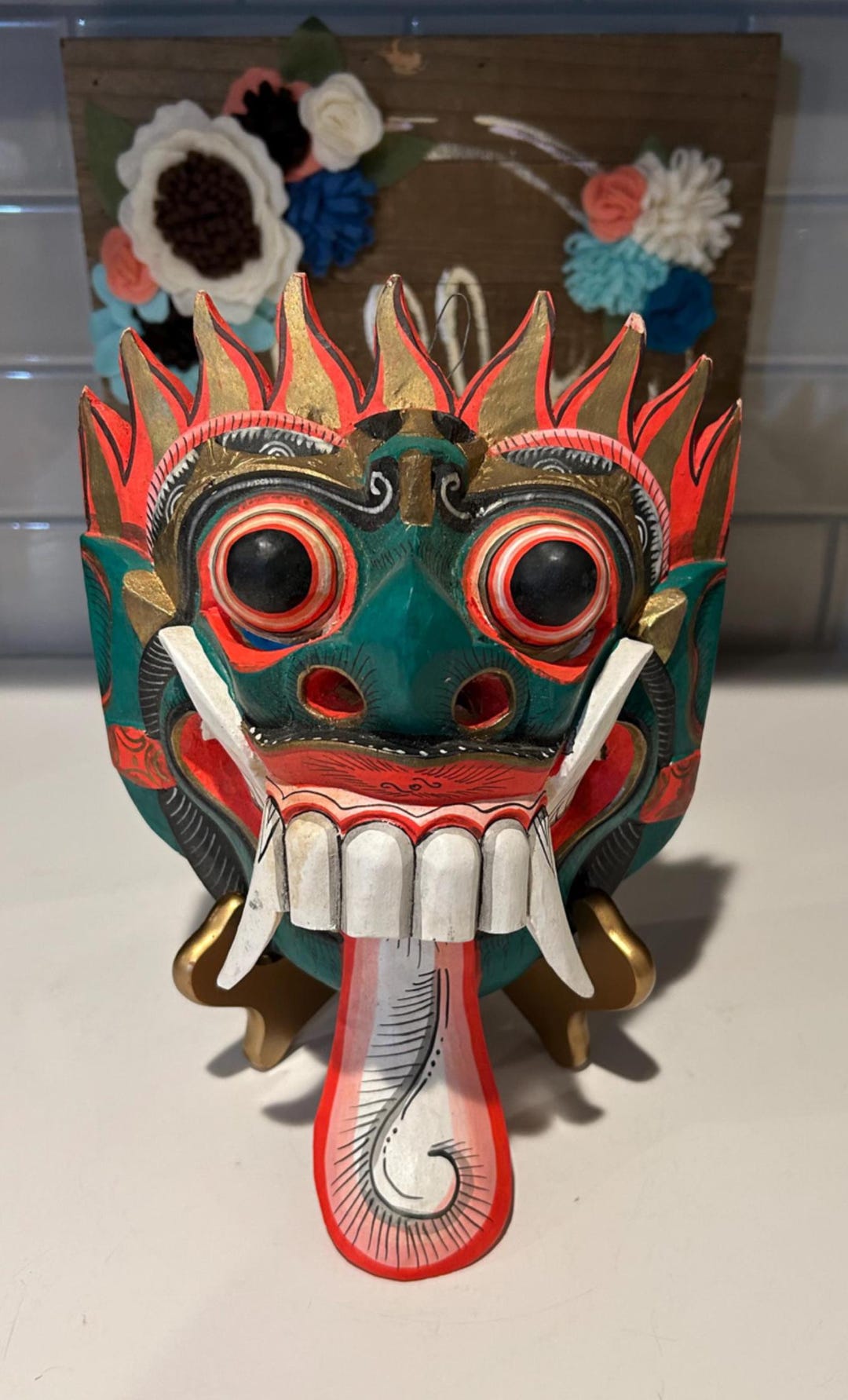 インドネシア バリ島 ランダ木製マスク |民芸ウォールアート - Etsy 日本