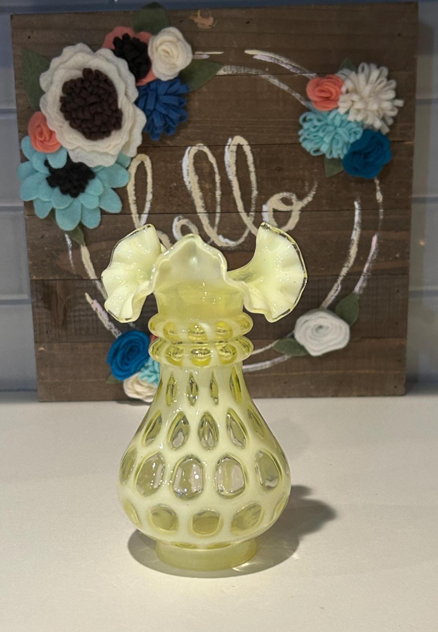 Fenton Coin Dot Vase - Etsy