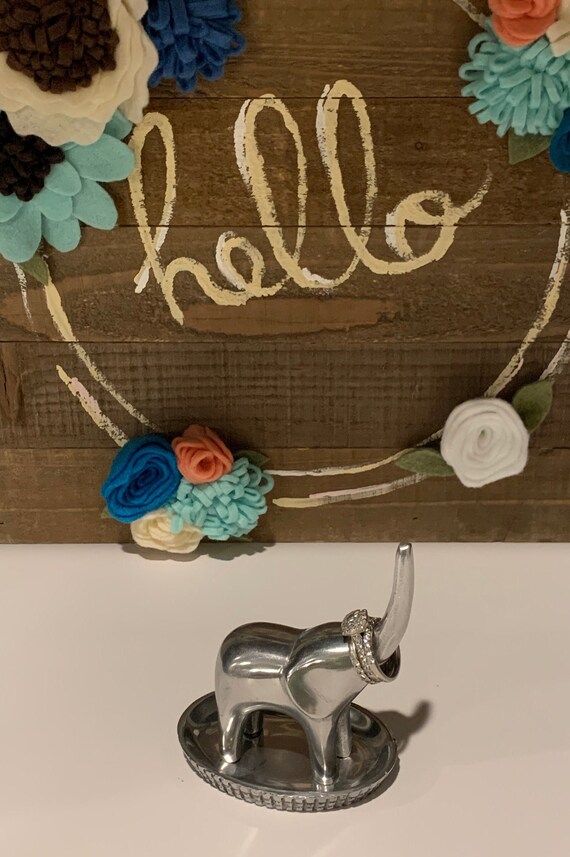 Vintage Elephant Ring Holder | Elephant Ring Dish… - image 1