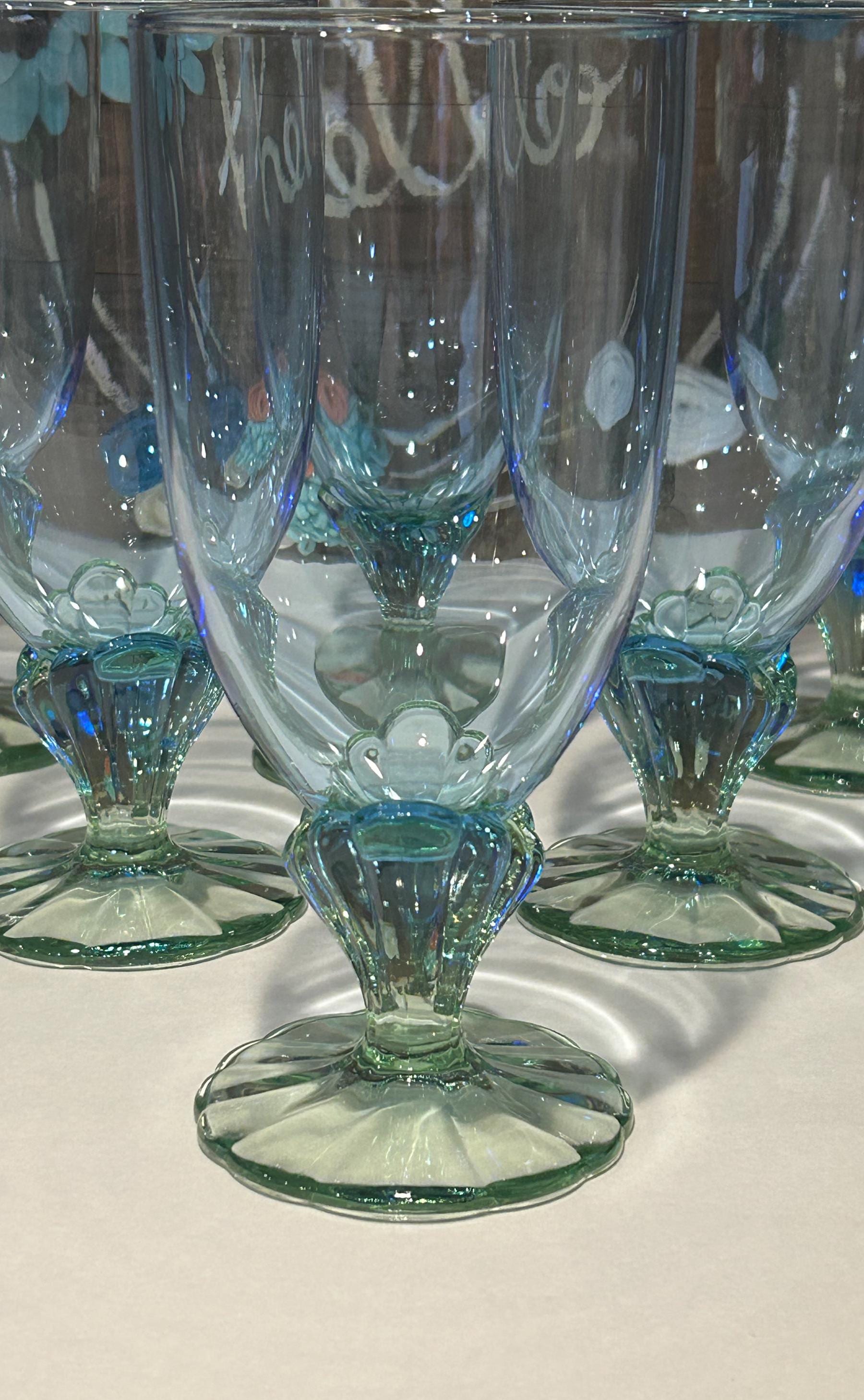 Bormioli Rocco Iced Tea Glasses: Blue Green Bahia Set of 6 - Etsy