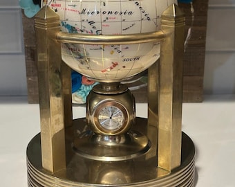 Gemstone World Globe and Clocks - Etsy