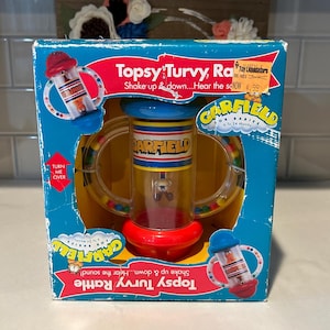 Vintage GARFIELD Odie Topsy Turvy Baby Rattle Toy | Collectable Garfield Toys | Garfield Collector Toys