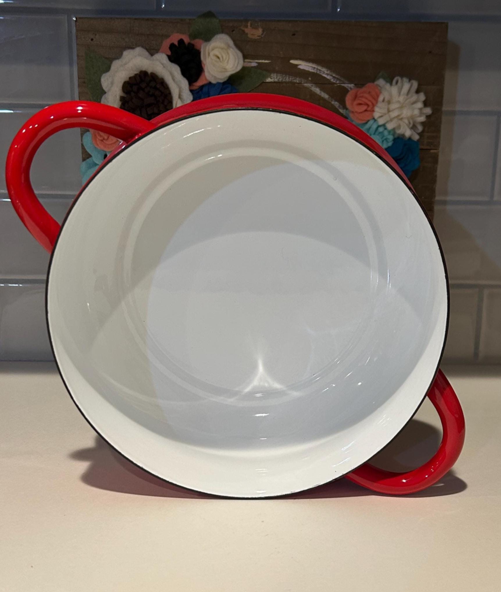 DANSK Red Enamel Casserole Bistro Pot | Vintage DANSK Cookware - Etsy