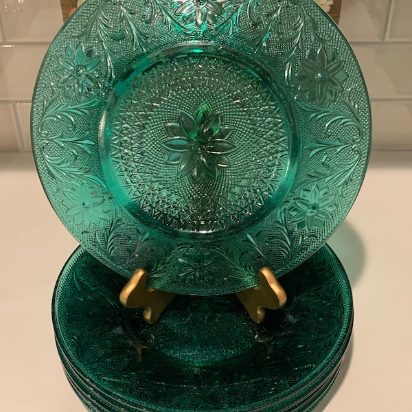 Emerald Dinner Plates Etsy