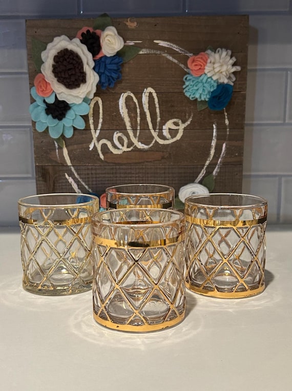 Joseph Altuzarra 18K Gold Lattice Lowball Glasses - Etsy
