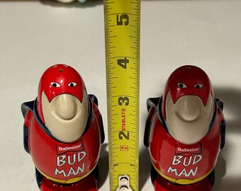 Ceramarte Budweiser Bud Man Salt & Pepper Shakers